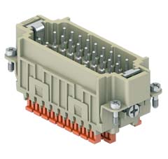 27P + E Male High Density Insert, 10A 400V, SQUICH Termination, Size 77.27